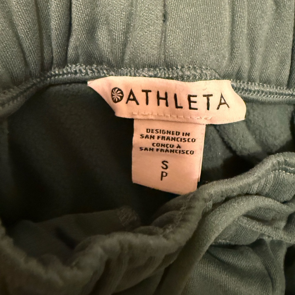 Athleta Forest Teal Drawstring Track Joggers - image 3